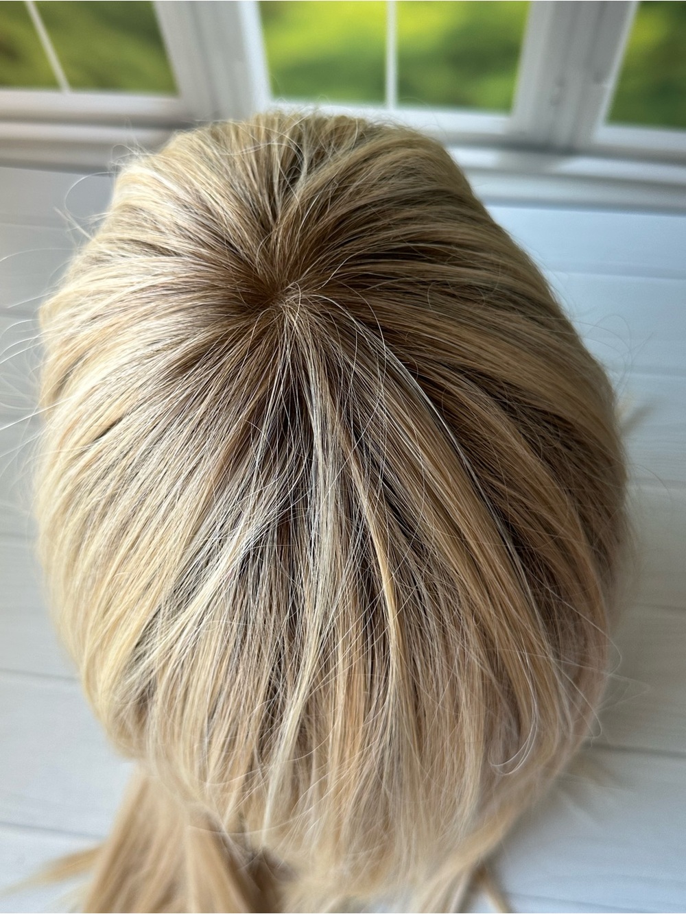TressAllure Rooted Blonde Layered Wig w Bangs Y2K Shag Made Japan - Picture 4 of 8